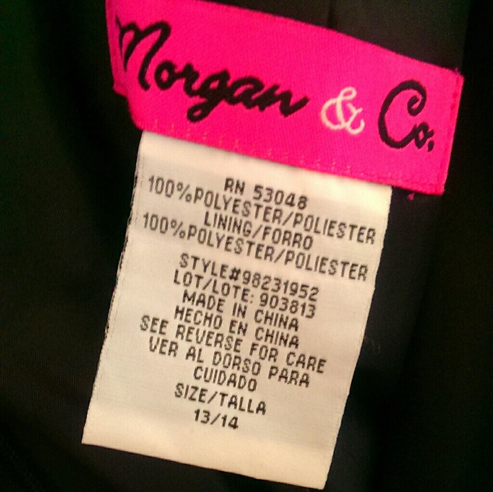 Black Morgan & Co. Prom perfect! Special Occasion/formal polysatin gown. - Picture 6 of 7